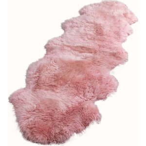Růžová ovčí kožešina Native Natural Double, 60 x 240 cm obraz