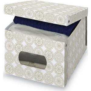 Béžový úložný box Domopak Ella, výška 31 cm obraz