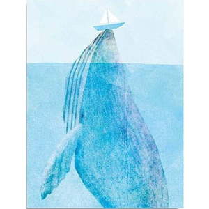 Nástěnný obraz na plátně Whale, 30 x 40 cm obraz