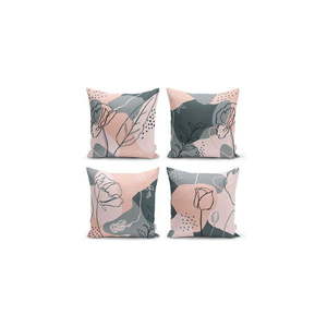 Sada 4 dekorativních povlaků na polštáře Minimalist Cushion Covers Draw Art, 45 x 45 cm obraz