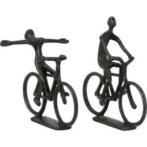 Kovové sošky v sadě 2 ks 22 cm Cyclists – Light & Living obraz