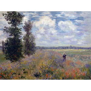 Reprodukce obrazu Claude Monet - Poppy Fields near Argenteuil, 40 x 30 cm obraz