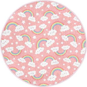 Růžový dětský koberec ø 80 cm Comfort – Mila Home obraz