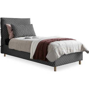 Šedá čalouněná jednolůžková postel s roštem 90x200 cm Sleepy Luna – Miuform obraz