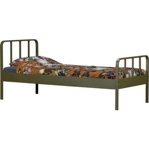 Zelená kovová postel WOOOD Mees, 90 x 200 cm obraz