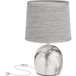 Světle šedá stolní lampa s textilním stínidlem (výška 25 cm) Adelina – Candellux Lighting obraz
