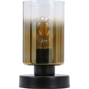 Černá stolní lampa se skleněným stínidlem (výška 20 cm) Aspra – Candellux Lighting obraz