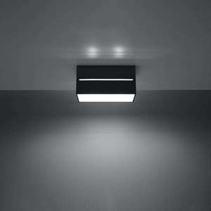 Černé stropní svítidlo s kovovým stínidlem 10x20 cm Lorum – Nice Lamps obraz