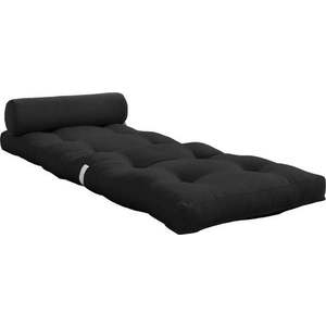 Černoantracitová futonová matrace 70x200 cm Wrap Dark Grey – Karup Design obraz