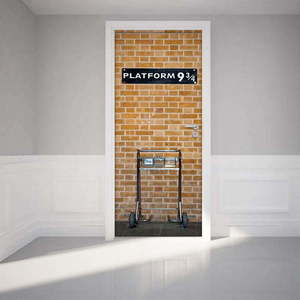 Adhezivní samolepka na dveře Ambiance Harry Potter Platform, 83 x 204 cm obraz