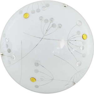 Bílé LED stropní svítidlo se skleněným stínidlem ø 30 cm Floral – Candellux Lighting obraz