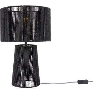 Černá stolní lampa se stínidlem z papírového výpletu (výška 47 cm) Forma Pin – Leitmotiv obraz