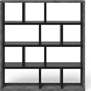 Knihovna v dekoru betonu v tmavě šedo-černé barvě 150x159 cm Berlin – TemaHome obraz