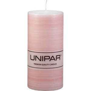 Růžová svíčka Unipar Finelines, doba hoření 73 h obraz