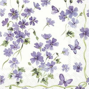 Papírové ubrousky v sadě 20 ks Purple Spring - IHR obraz
