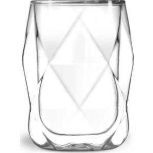 Sada 2 dvoustěnných sklenic na latté Vialli Design Geo, 250 ml obraz