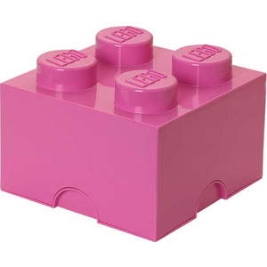 Růžový úložný box čtverec LEGO® obraz