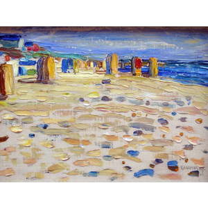 Obraz - reprodukce 70x50 cm Holland - Beach Chairs, Wassily Kandinsky – Fedkolor obraz