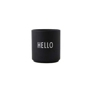 Černý porcelánový hrnek 300 ml Hello – Design Letters obraz