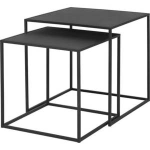 Černé kovové konferenční stolky v sadě 2 ks 40x40 cm Fera – Blomus obraz