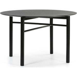 Černý kulatý jídelní stůl Teulat Junco, ø 120 cm obraz