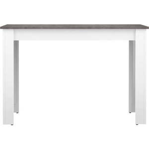 Bílý jídelní stůl s deskou v dekoru betonu 110x70 cm Nice - TemaHome obraz