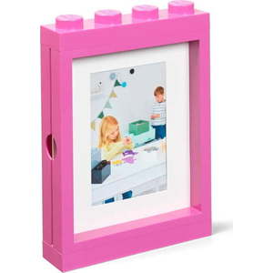 Růžový rámeček na fotku LEGO®, 19, 3 x 26, 8 cm obraz