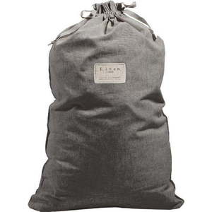 Látkový vak na prádlo s příměsí lnu Really Nice Things Bag Cool Grey, výška 75 cm obraz