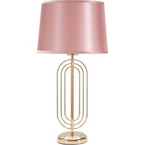 Růžová stolní lampa Mauro Ferretti Krista, výška 55 cm obraz
