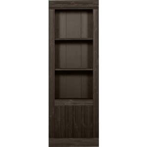 Tmavě hnědá knihovna z borovicového dřeva 78x230 cm Yumi – BePureHome obraz