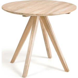 Jídelní stůl z teakového dřeva Kave Home Maial, ø 90 cm obraz
