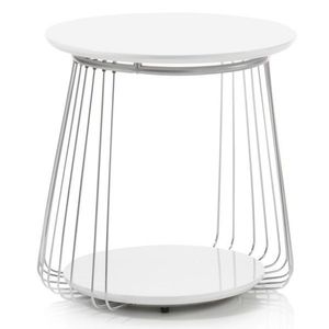 Přístavný stolek VENUTO bílá, 50 cm obraz