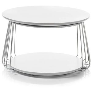 Přístavný stolek VENUTO II bílá, 70 cm obraz