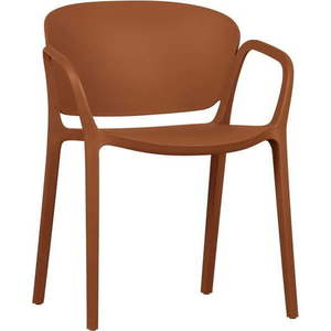 Plastová jídelní židle v cihlové barvě Bent – WOOOD obraz