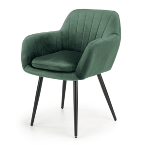 Jídelní židle SCK-429 tmavě zelená/černá obraz