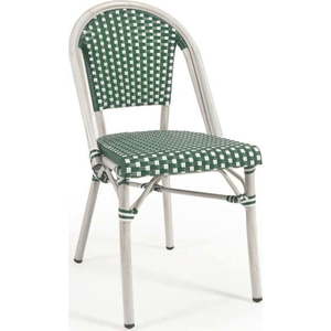Zeleno-bílá venkovní židle Kave Home Marilyn obraz