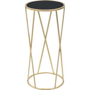Odkládací stolek v černo-zlaté barvě Mauro Ferretti Glam Simple, výška 75 cm obraz