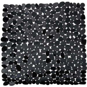 Černá protiskluzová koupelnová podložka Wenko Paradise, 54 x 54 cm obraz