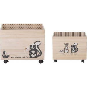 Dřevěné dětské úložné boxy v sadě 2 ks Nonni - Bloomingville Mini obraz