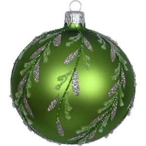 Sada 3 zelených skleněných vánočních ozdob Ego Dekor Forest obraz