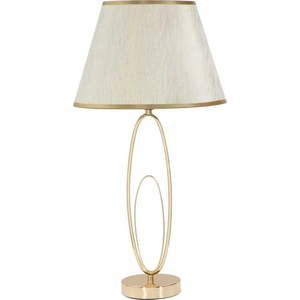 Bílá stolní lampa s konstrukcí ve zlaté barvě Mauro Ferretti Glam Flush obraz