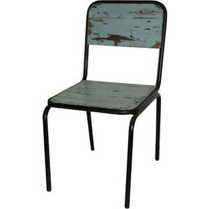 Modrá jídelní židle z jedlového dřeva Industrial – Antic Line obraz