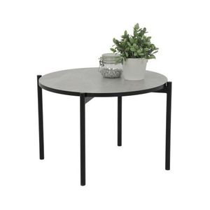 Kulatý konferenční stolek Jonas, imitace šedý mramor obraz