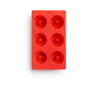 Červená silikonová forma na mini bábovky Lékué obraz