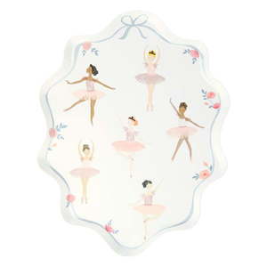 Papírové jednorázové tácky v sadě 8 ks Ballerina – Meri Meri obraz