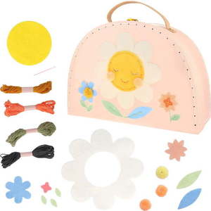 Kreativní sada Flower Embroidery Suitcase – Meri Meri obraz