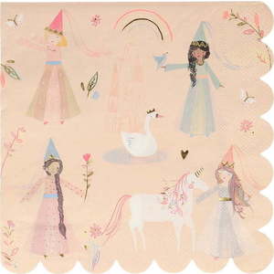 Papírové ubrousky v sadě 16 ks Princess – Meri Meri obraz