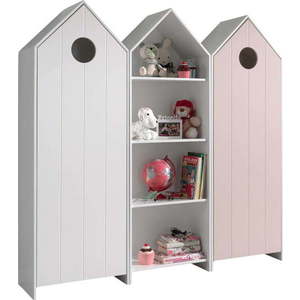 Bílo-světle růžová otevřená dětská šatní skříň 173x171, 5 cm CASAMI – Vipack obraz