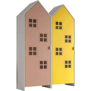 Žluto-růžová dětská šatní skříň 115x171, 5 cm CASAMI BRUGES – Vipack obraz