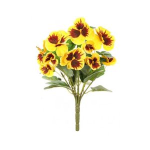 Umělá květina Maceška 30 cm, žlutá obraz